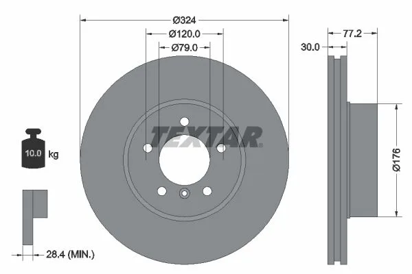 Féktárcsa - TEXTAR (92122605)