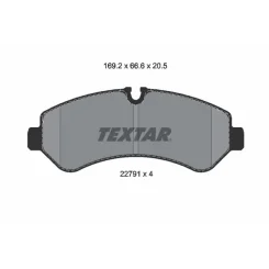 Fékbetétkészlet, Tárcsafék - TEXTAR (2279101)