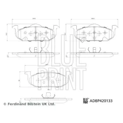 Fékbetétkészlet, Tárcsafék - BLUE PRINT (ADBP420133)