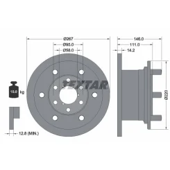 Féktárcsa - TEXTAR (93019400)