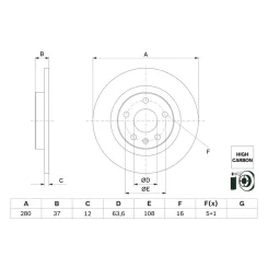 Féktárcsa - BOSCH (0986479F41)