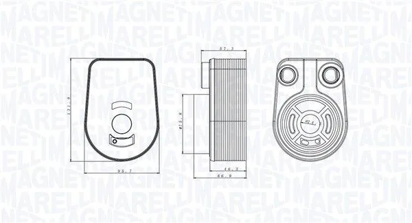 Olajhűtő, Motorolaj - MAGNETI MARELLI (RO0028)