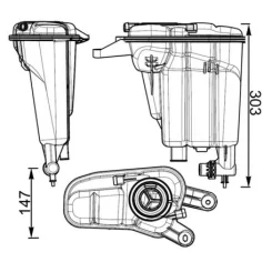 Zbiornik Wyrównawczy Audi A4 - MAHLE (CRT95000S)