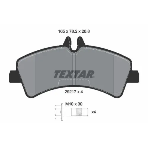 Fékbetét Készlet, Tárcsafék - TEXTAR (2921702)
