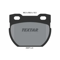 Fékbetétkészlet, Tárcsafék - TEXTAR (2347101TEX)