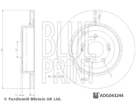 Féktárcsa - BLUE PRINT (ADG043244)