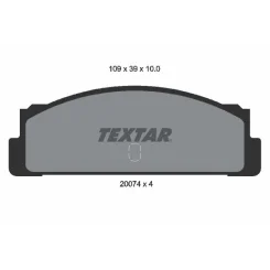 Fékbetét Készlet, Tárcsafék - TEXTAR (2007404)