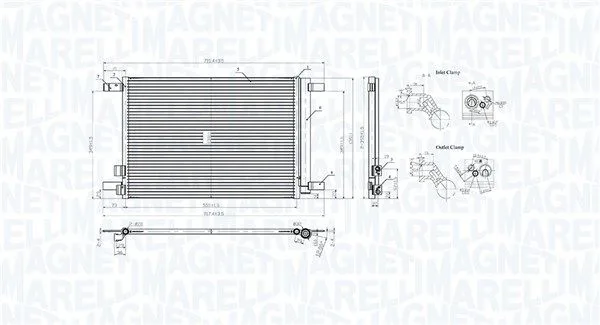Kondenzátor, Klíma - MAGNETI MARELLI (BC964)