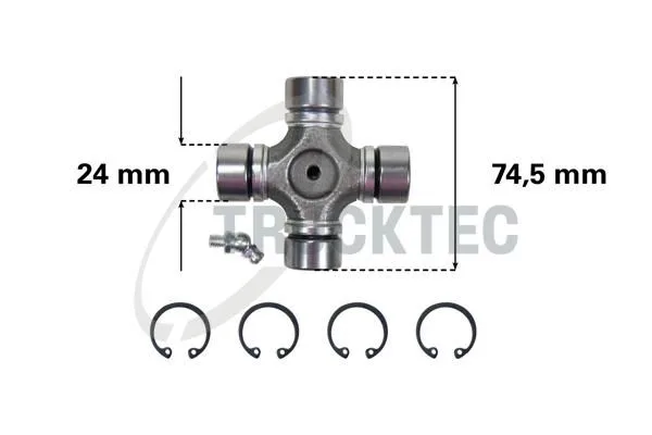 Csukló, Hosszanti Tengely - TRUCKTEC AUTOMOTIVE (02.34.053)