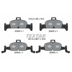 Fékbetétkészlet, Tárcsafék - TEXTAR (2240201)