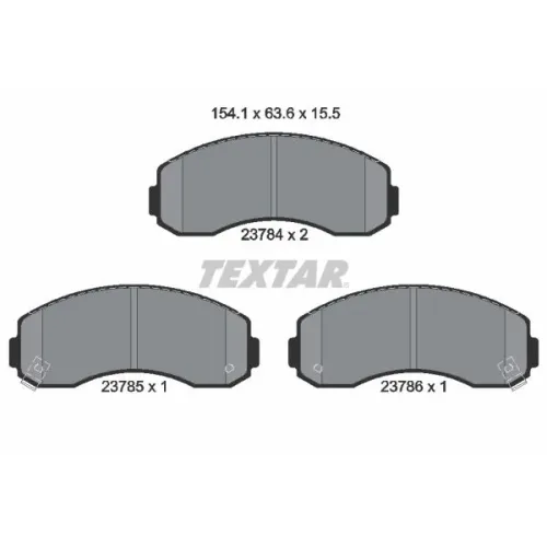 Fékbetét Készlet, Tárcsafék - TEXTAR (2378401)