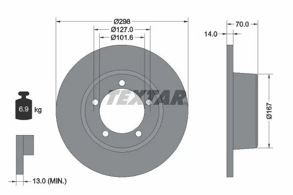 Féktárcsa - TEXTAR (92040600)