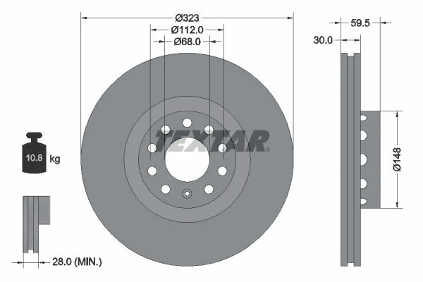 Féktárcsa - TEXTAR (92122103)
