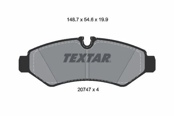 Fékbetétkészlet, Tárcsafék - TEXTAR (2074701)