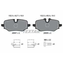 Klocki Ham. Bmw T. 2/X1/X2 1,5-2,0 21- - TEXTAR (2668701)