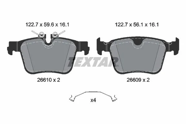 Klocki Ham. Volvo T. S60/S90/V60/V90/Xc60/Xc90 2,0 14- - TEXTAR (2661001)