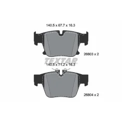 Klocki Ham. Bmw T. 5/7/X3 2,0-3,0 22- - TEXTAR (2680301)