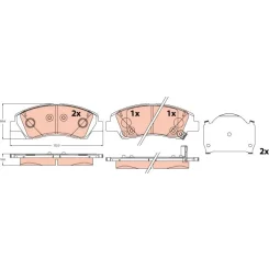 Klocki Ham. Hyundai P. I10 1,0-1,2 19- - TRW (GDB2563)