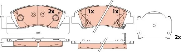 Klocki Ham. Hyundai P. I10 1,0-1,2 19- - TRW (GDB2563)