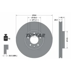 Féktárcsa - TEXTAR (92232305)