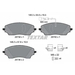 Klocki Ham. Fiat T. Ducato 2,2 D 21- - TEXTAR (2673901)