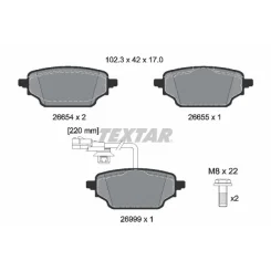 Klocki Ham. Db T. Citan/W420 1,3/1,5 Dci 21- - TEXTAR (2665402)