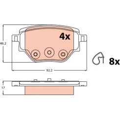 Klocki Ham. Peugeot T. 208 1,2-1,6 19- - TRW (GDB2622)