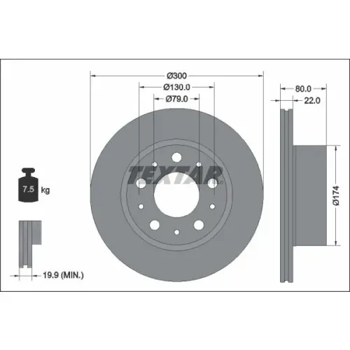 Tarcza Ham. Fiat T. Ducato 2,2 D 21- - TEXTAR (92345003)