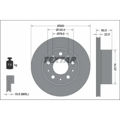 Tarcza Ham. Fiat T. Ducato 2,2 D 21- - TEXTAR (92345003)