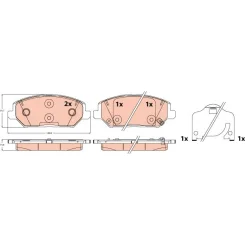 Klocki Ham. Kia P. Ceed/Proceed/Xceed 1,0-1,6 18- - TRW (GDB2577)