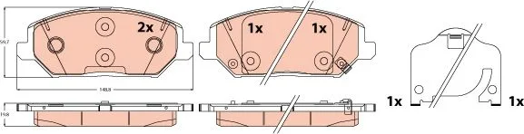 Klocki Ham. Kia P. Ceed/Proceed/Xceed 1,0-1,6 18- - TRW (GDB2577)