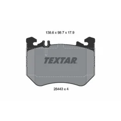 Klocki Ham. Db P. C254/W206 2,0 4-Matic 22- - TEXTAR (2644303)