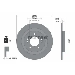 Tarcza Ham. Kia T. Niro 1,6 Gdi/Ev 16- - TEXTAR (92352503)