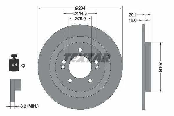 Tarcza Ham. Kia T. Niro 1,6 Gdi/Ev 16- - TEXTAR (92352503)