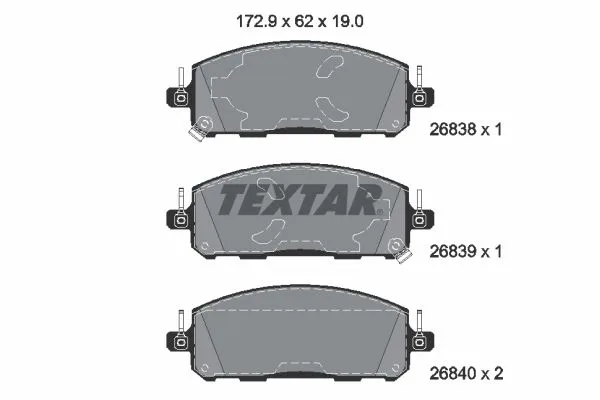 Klocki Ham. Renault P. Austral/Espace/Rafale/Scenic 1,2 22-/X-Trail/Outlander 22- - TEXTAR (2683801)
