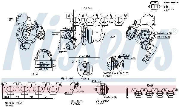 Turbo Bmw 2,0T 2 F45/X1 - NISSENS (NIS93316)