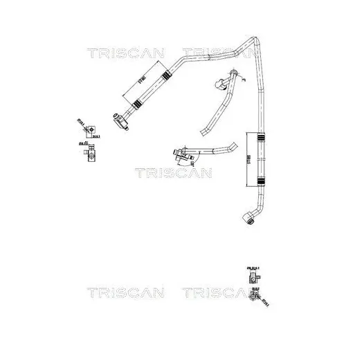Przewód Klimatyzacji Fiat, Citroën, Peugeot - TRISCAN (901010041)