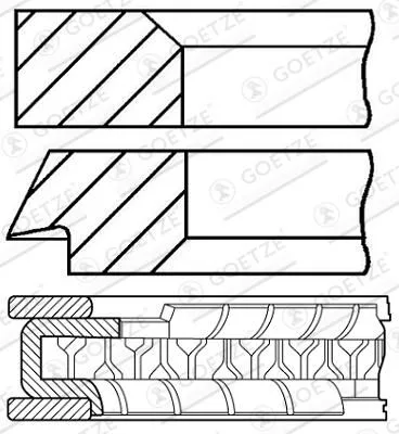 PierCienie Tłokowe Hyundai I30 - GOETZE ENGINE (08-424800-10)