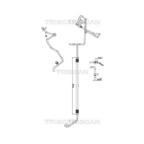 Przewód Klimatyzacji Opel, Nissan, Renault - TRISCAN (901010037)