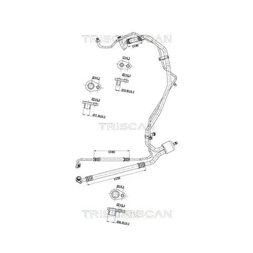 Przewód Klimatyzacji Peugeot, Citroën - TRISCAN (901028112)