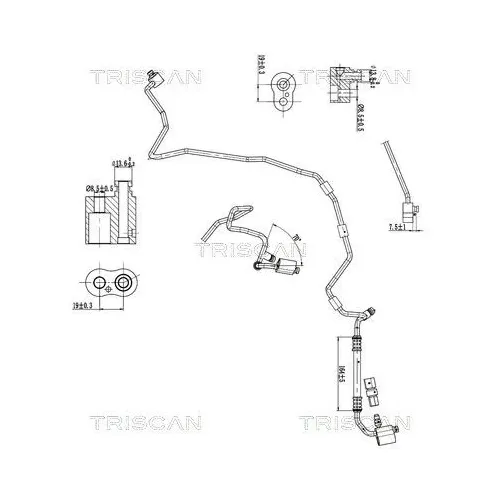 Przewód Klimatyzacji Vw, Audi, Seat, Skoda - TRISCAN (901029045)
