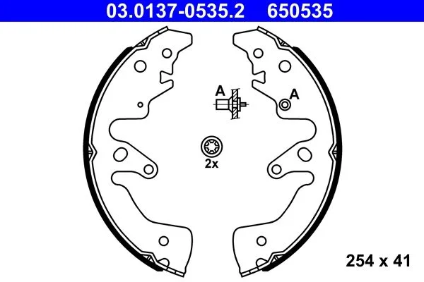 Szczęki Ham. Subaru Impreza 1,5 07-11 - ATE (03.0137-0535.2)