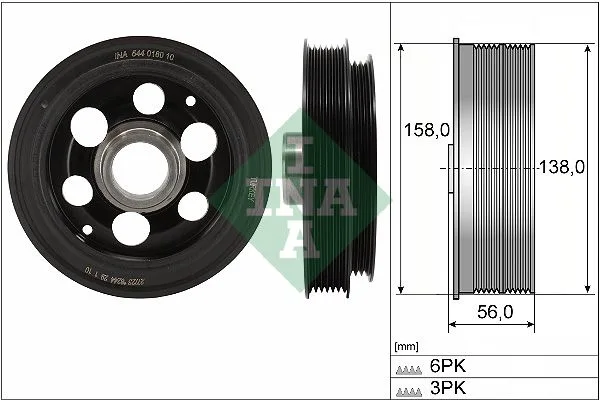 Szíjtárcsa, Főtengely - Schaeffler INA (544018010)
