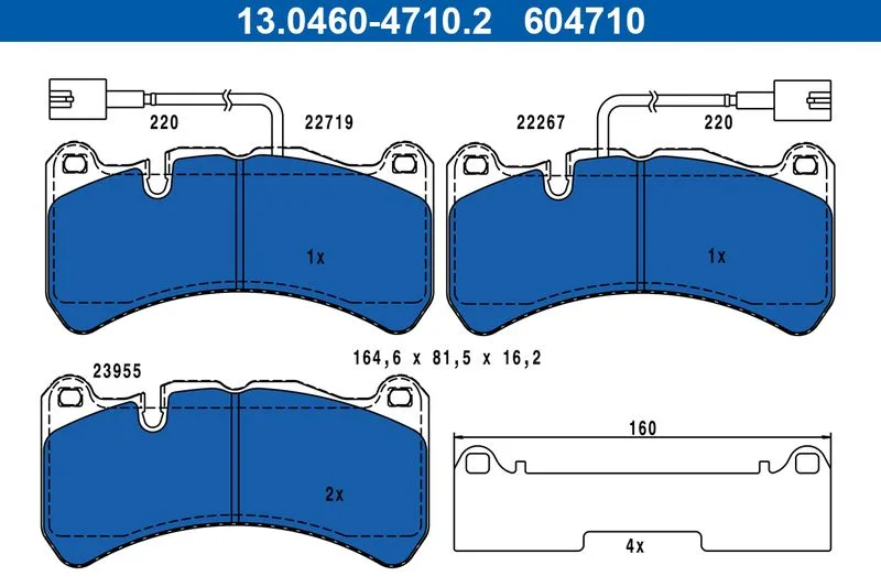 Klocki Ham. Alfa P. Giulia/Stelvio 2,9 15- - ATE (13.0460-4710.2)