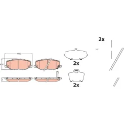 Klocki Ham. Suzuki P. Jimny 1,5 18- - TRW (GDB2455)