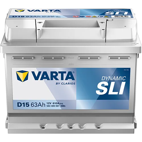 Akumulator 12V 63Ah/610A L-  242X175X190 Dynamic Sli - VARTA (563400061K262)