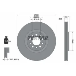 Tarcza Ham. Jeep P. Compass/Renegade 1,3 4X4 20- - TEXTAR (92351103)