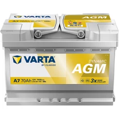 Akumulator 12V 70Ah/760A L-  278X175X190 Dynamic Agm - VARTA (570901076K262)