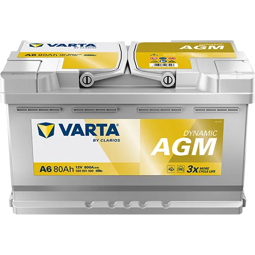 Akumulator 12V 80Ah/800A L-  315X175X190 Dynamic Agm - VARTA (580901080K262)