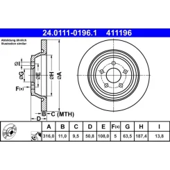 Tarcza Ham. Ford T. Kuga 1,5-2,5 12-19 - ATE (24.0111-0196.1)